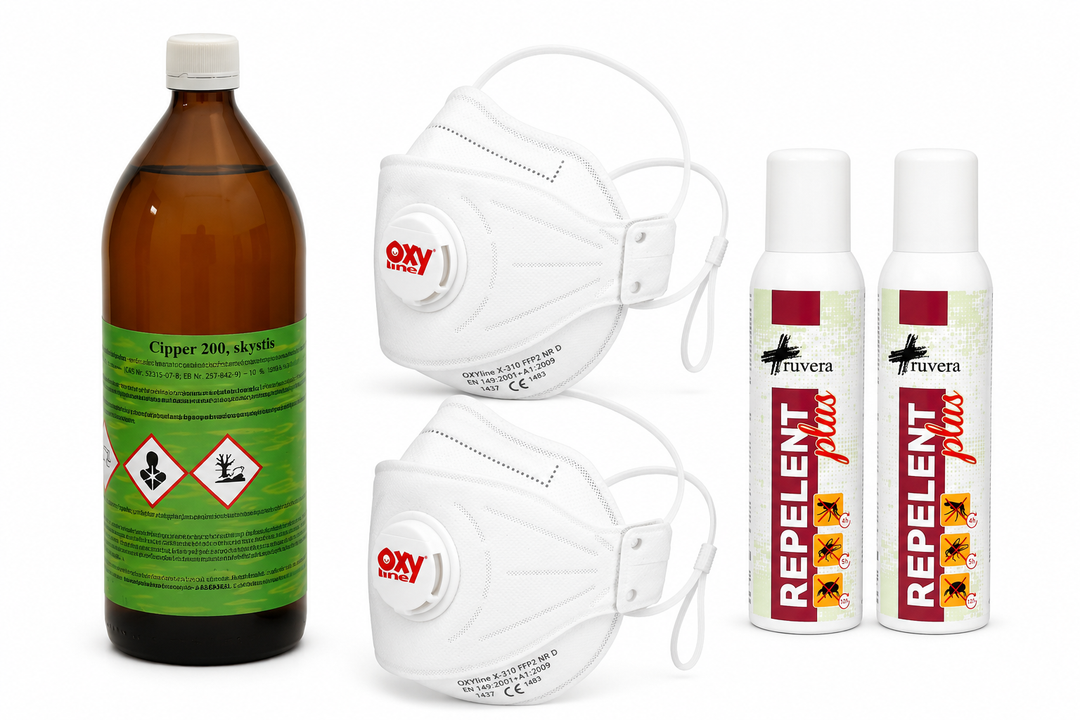Tick control kit for a homestead