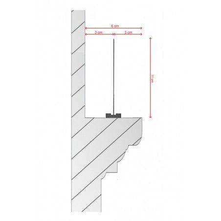 Stainless steel spike system for bird deterrence (10 m)
