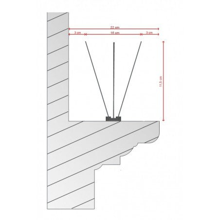 Stainless steel spike system for bird deterrence (10 m)