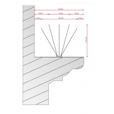Stainless steel spike system for bird deterrence (10 m)