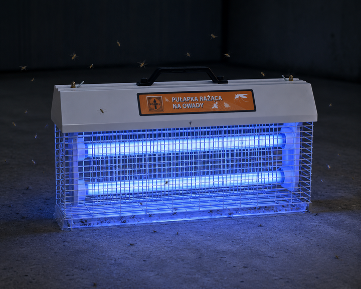 Insecticide lamp PR2x36 (72W) - with electric grid for insect extermination