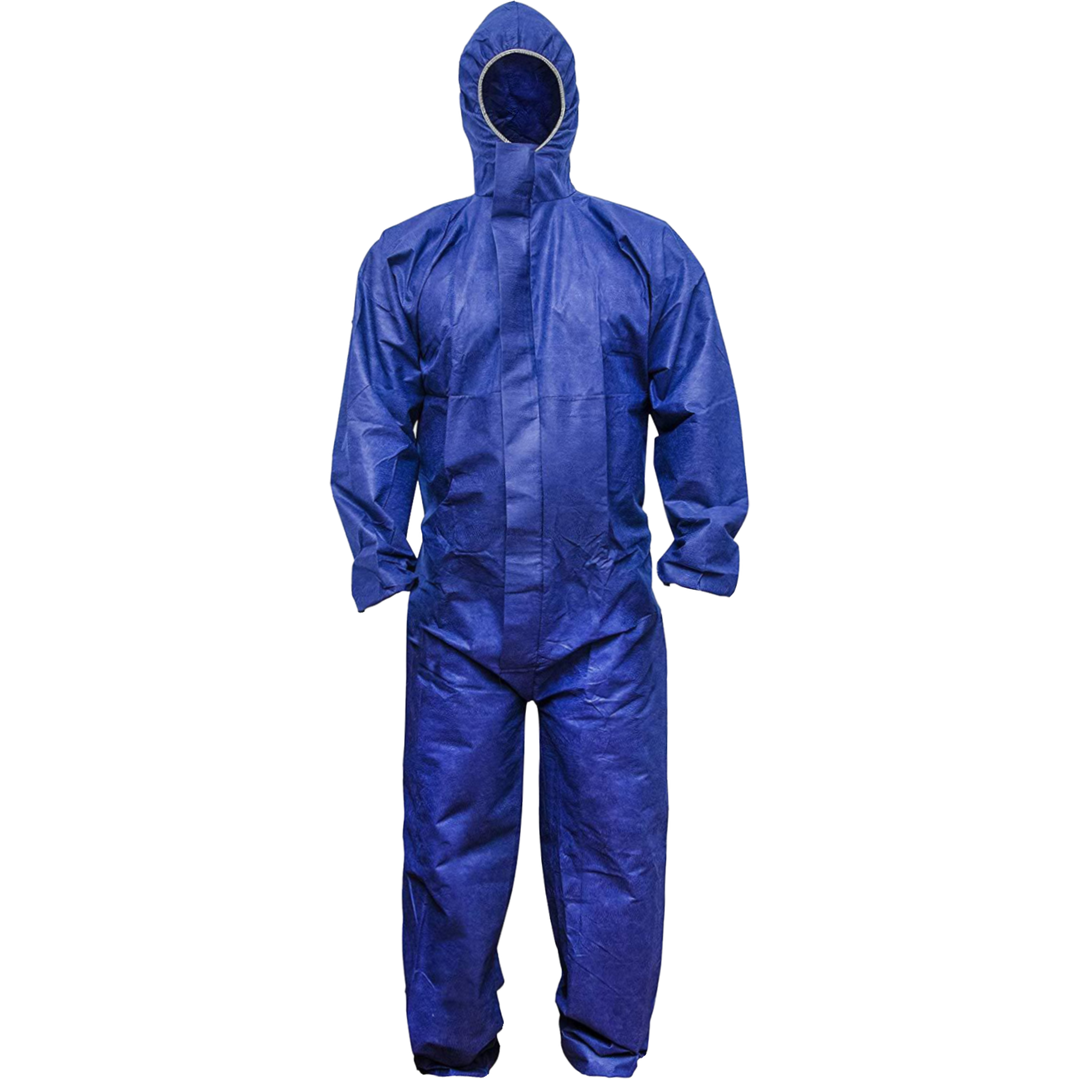 Disposable coverall C300, breathable, blue - 5pcs.