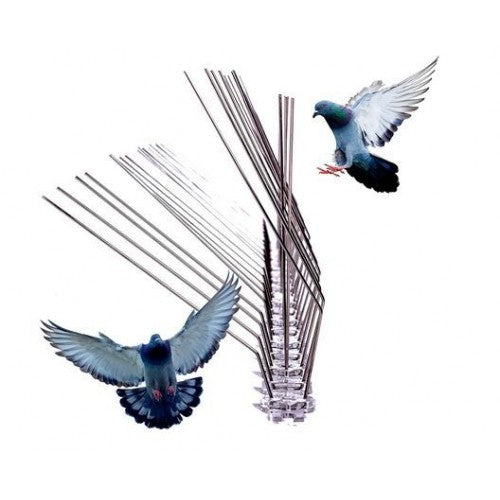 Stainless steel spike system for bird deterrence (10 m)