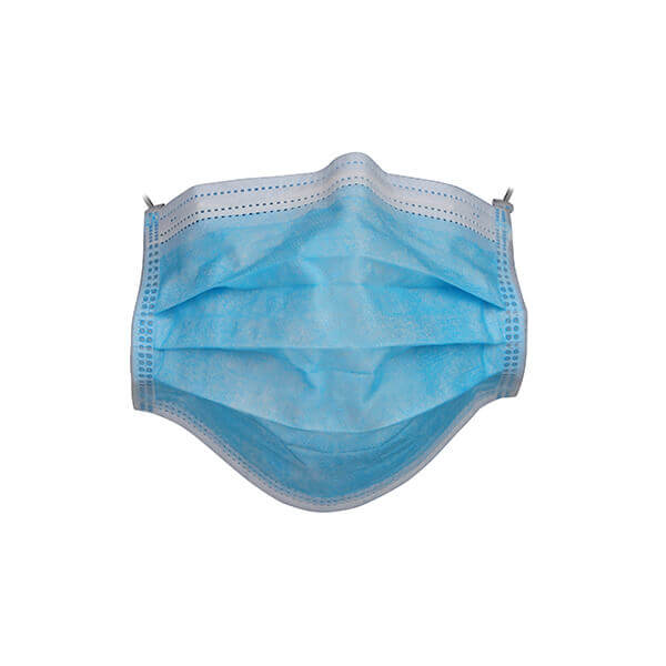 Disposable mask, PP, 17.5x9.5 cm. 3ply, blue, 50 pcs.